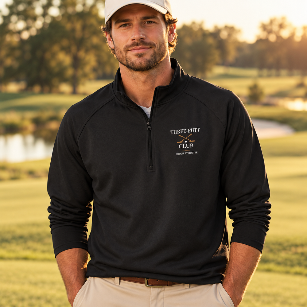 Three-Putt Social Club | Embroidered Golf Quarter-Zip