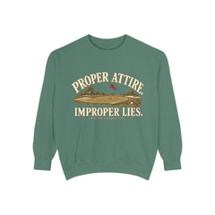 Proper Attire. Improper Lies. | Garment-Dyed Golf Crewneck