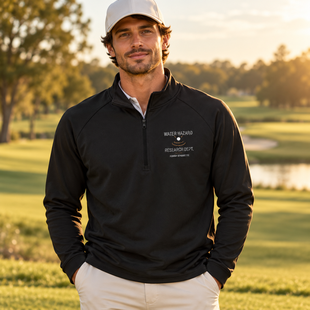 Water Hazard Research Department | Embroidered Golf Quarter-Zip